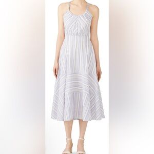 La Vie by Rebecca Taylor Leila Striped Midi Dress - Size L